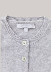Cashmere Round Neck Cardigan Fog
