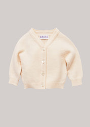 Brora Baby Cashmere Cardigan-Winter White