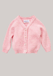 Brora Baby Cashmere Cardigan-Petal