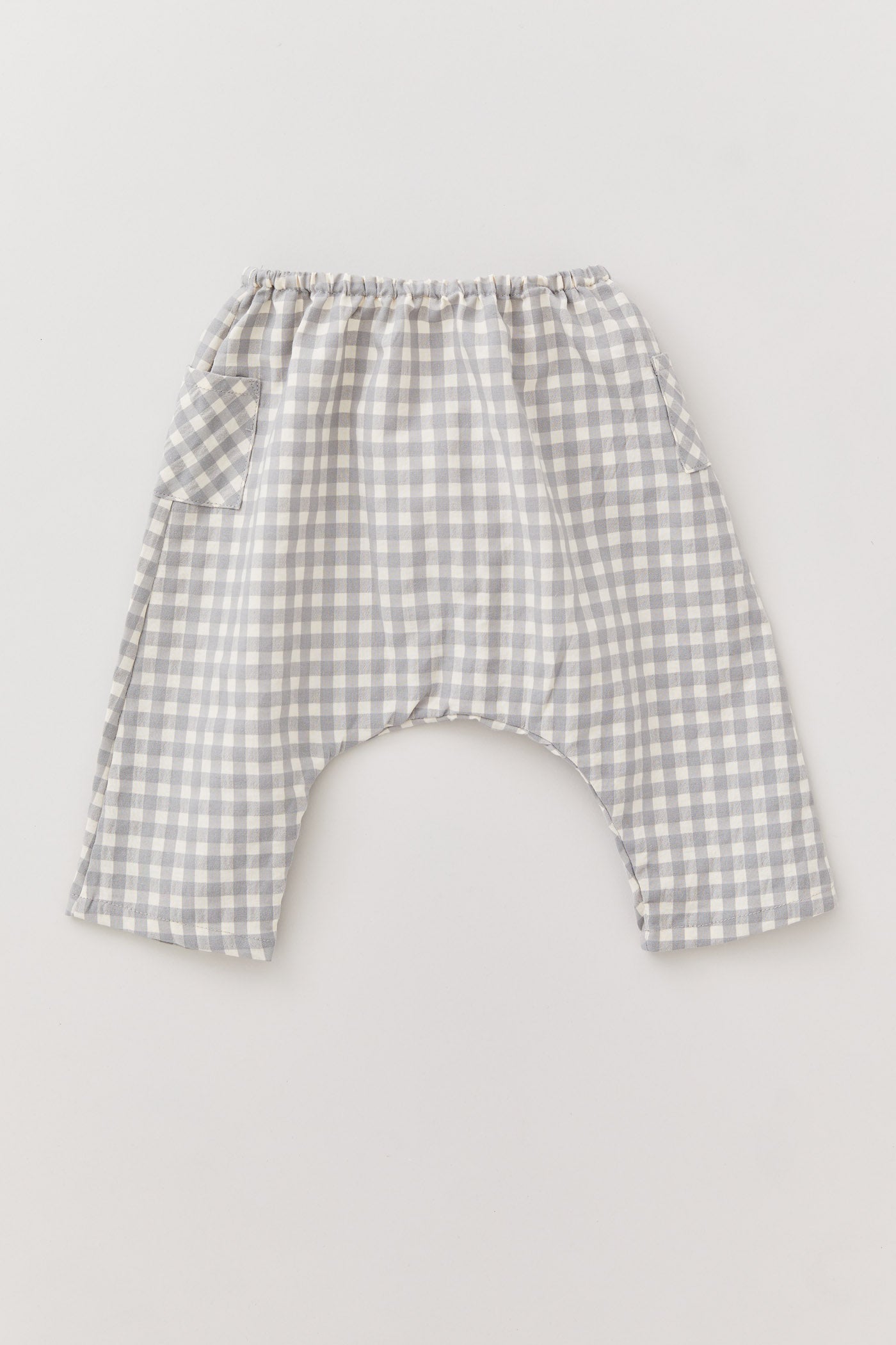 Baby Apple Trousers Cream Grey Check - Designed by Ingrid Lewis - Strawberries & Cream