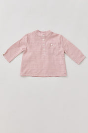 Apple Shirt in Red White Stripes - Designed by Ingrid Lewis - Strawberries & Cream