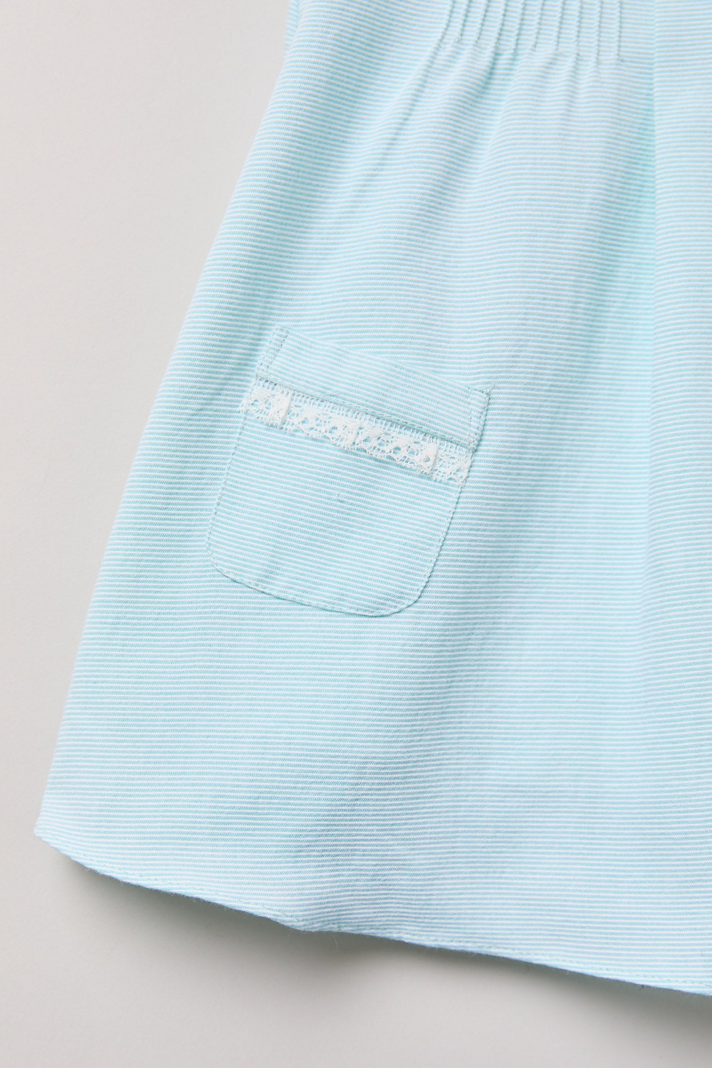 Baby Bubble Dress in Plain Blue Stripes - Designed by Ingrid Lewis - Strawberries & Cream