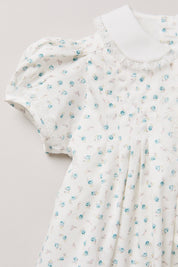 Baby Eloise Dress  Blue Petit Rose - Designed by Ingrid Lewis - Strawberries & Cream