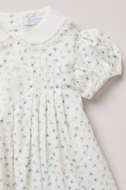 Baby Eloise Dress  Blue Petit Rose - Designed by Ingrid Lewis - Strawberries & Cream