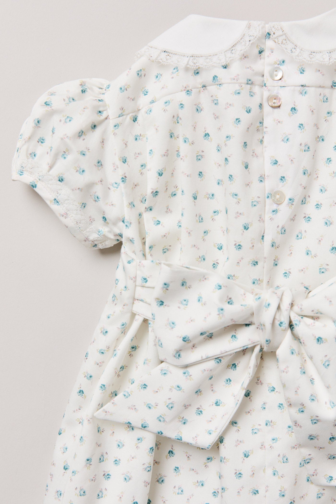 Baby Eloise Dress  Blue Petit Rose - Designed by Ingrid Lewis - Strawberries & Cream