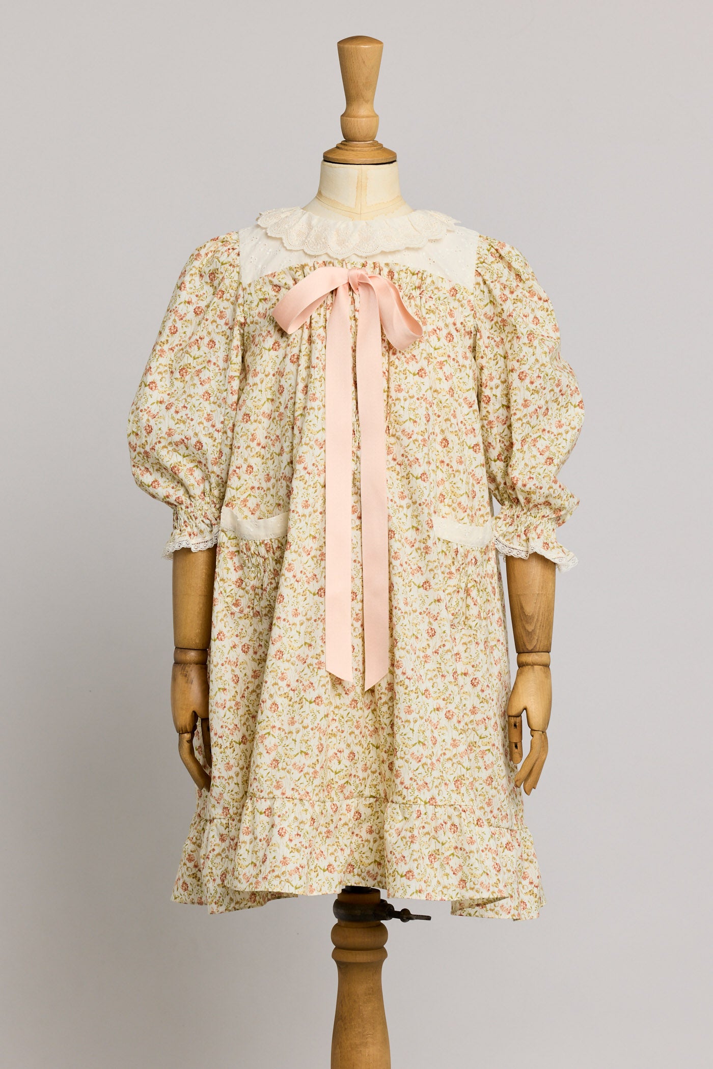 Hamper Dress Beige Tangerine - Designed by Ingrid Lewis - Strawberries & Cream