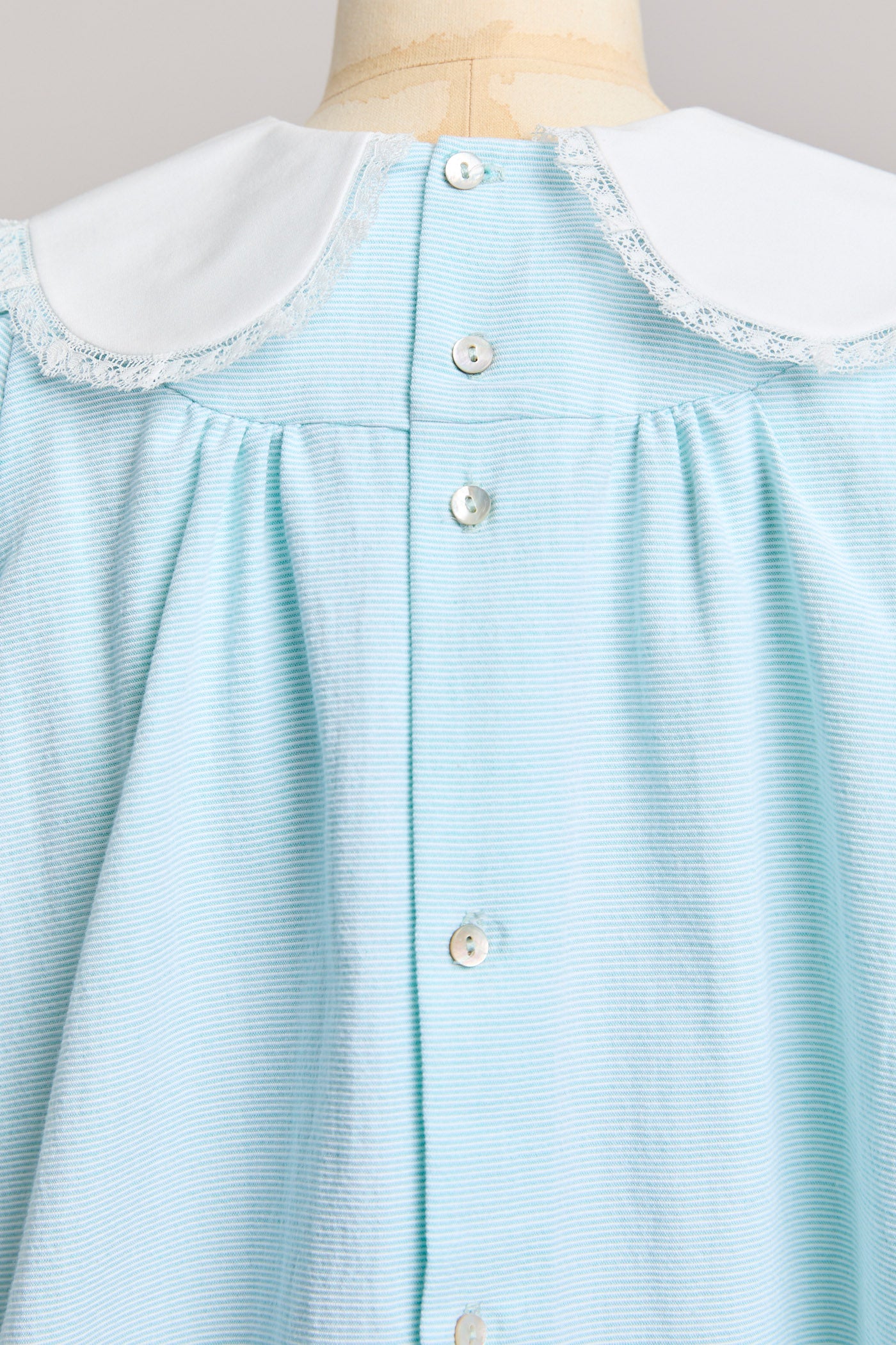 Bubble Dress Plain Blue Stripes - Designed by Ingrid Lewis - Strawberries & Cream