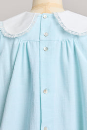Bubble Dress Plain Blue Stripes - Designed by Ingrid Lewis - Strawberries & Cream