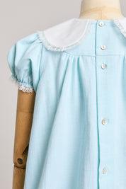 Bubble Dress Plain Blue Stripes - Designed by Ingrid Lewis - Strawberries & Cream
