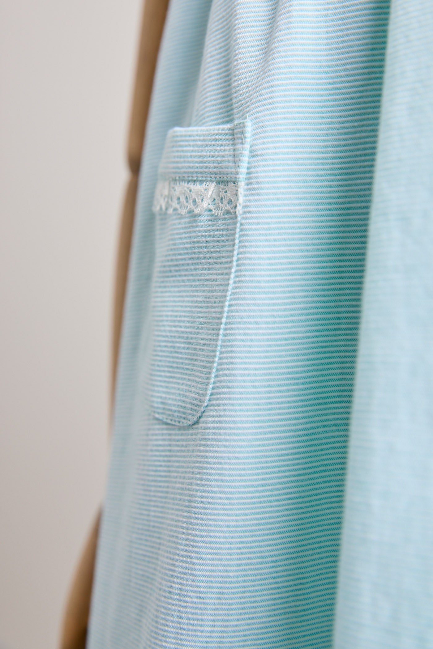 Bubble Dress Plain Blue Stripes - Designed by Ingrid Lewis - Strawberries & Cream