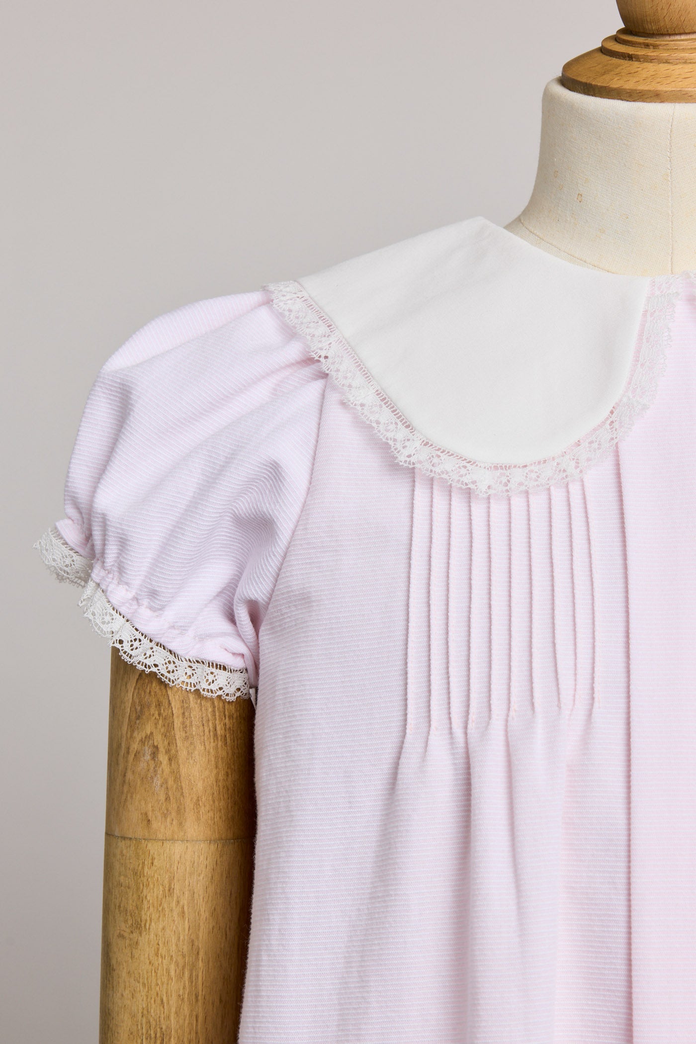 Bubble Dress in Plain Stripes Pink- Designed by Ingrid Lewis - Strawberries & Cream