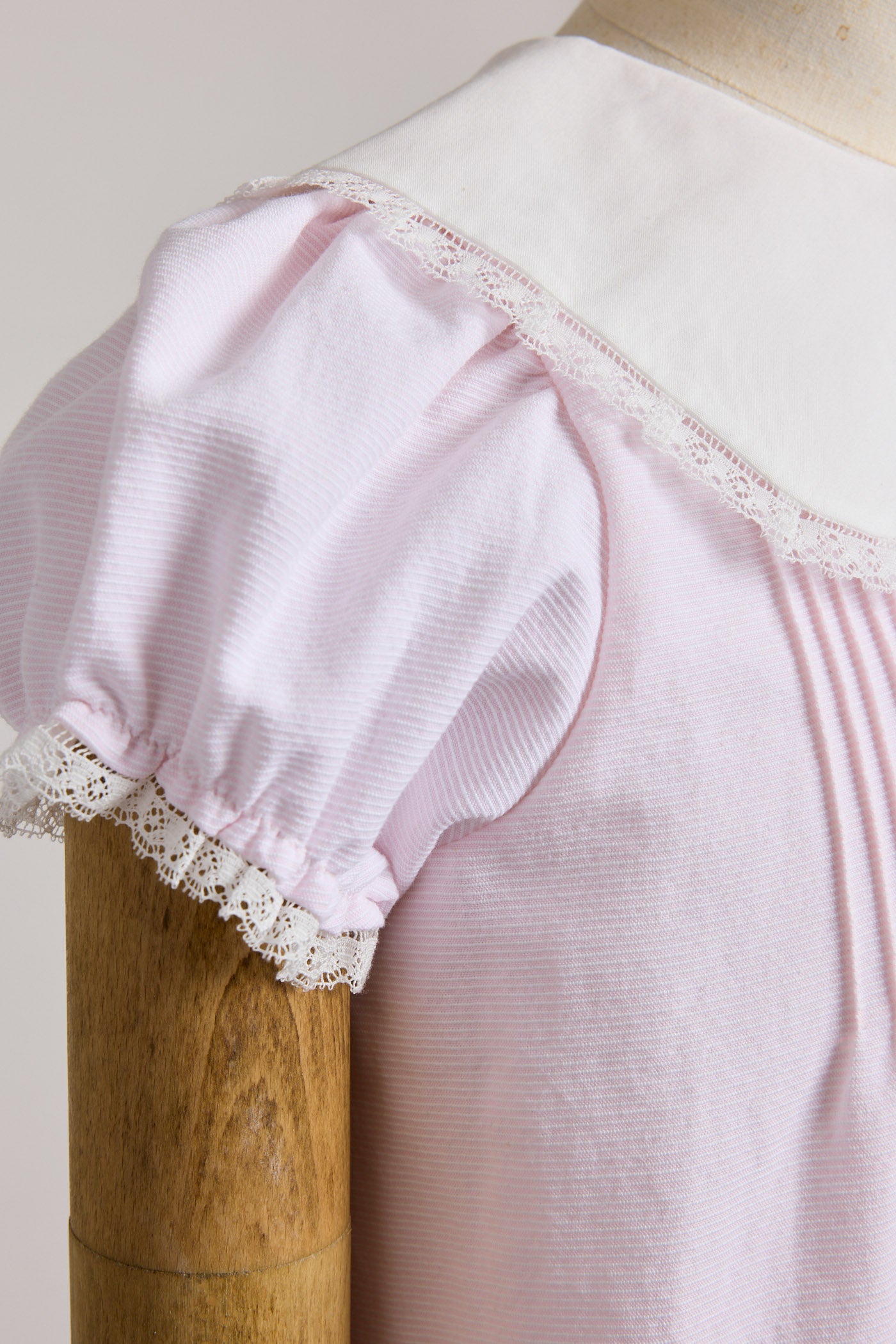 Bubble Dress in Plain Stripes Pink- Designed by Ingrid Lewis - Strawberries & Cream