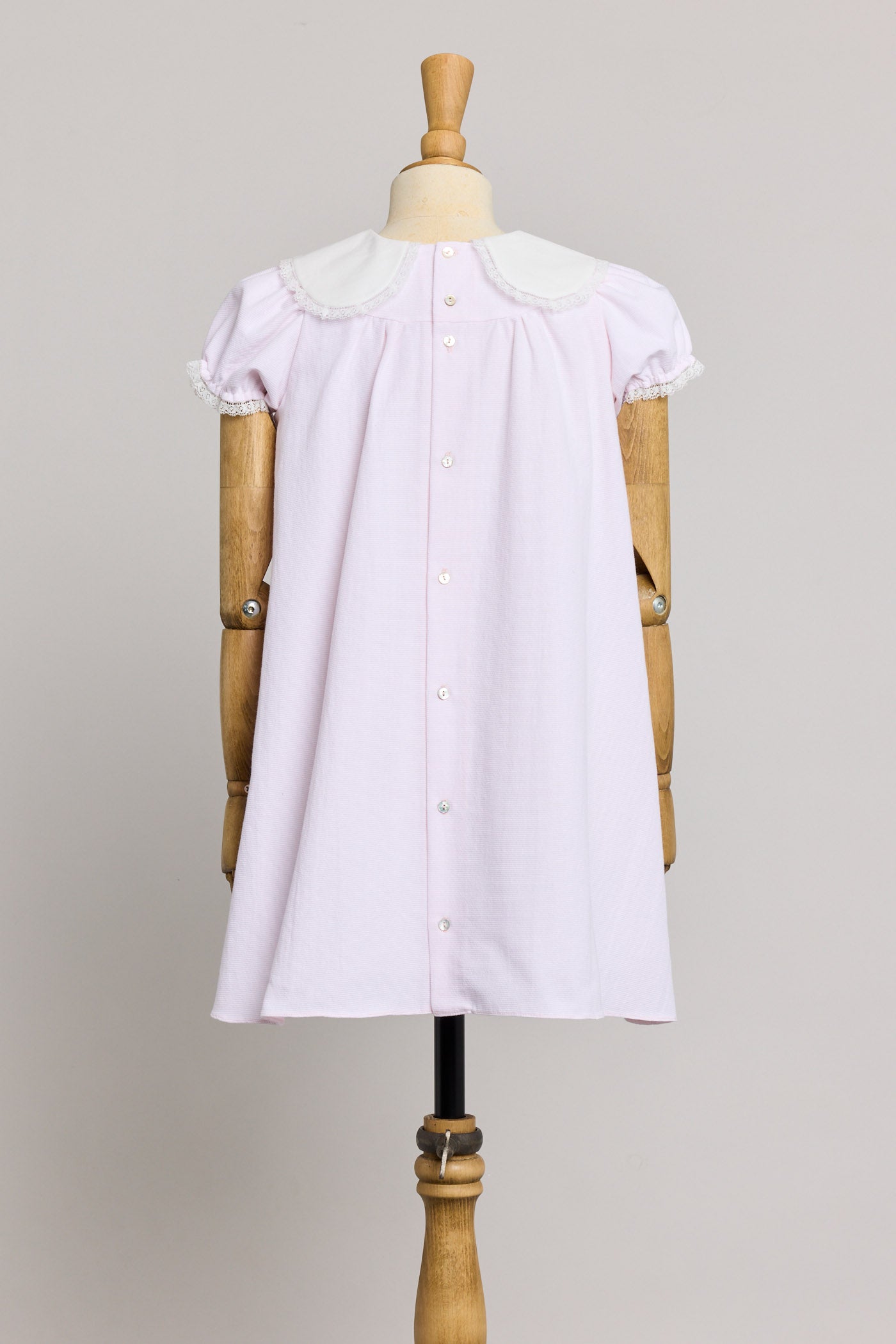 Bubble Dress in Plain Stripes Pink- Designed by Ingrid Lewis - Strawberries & Cream