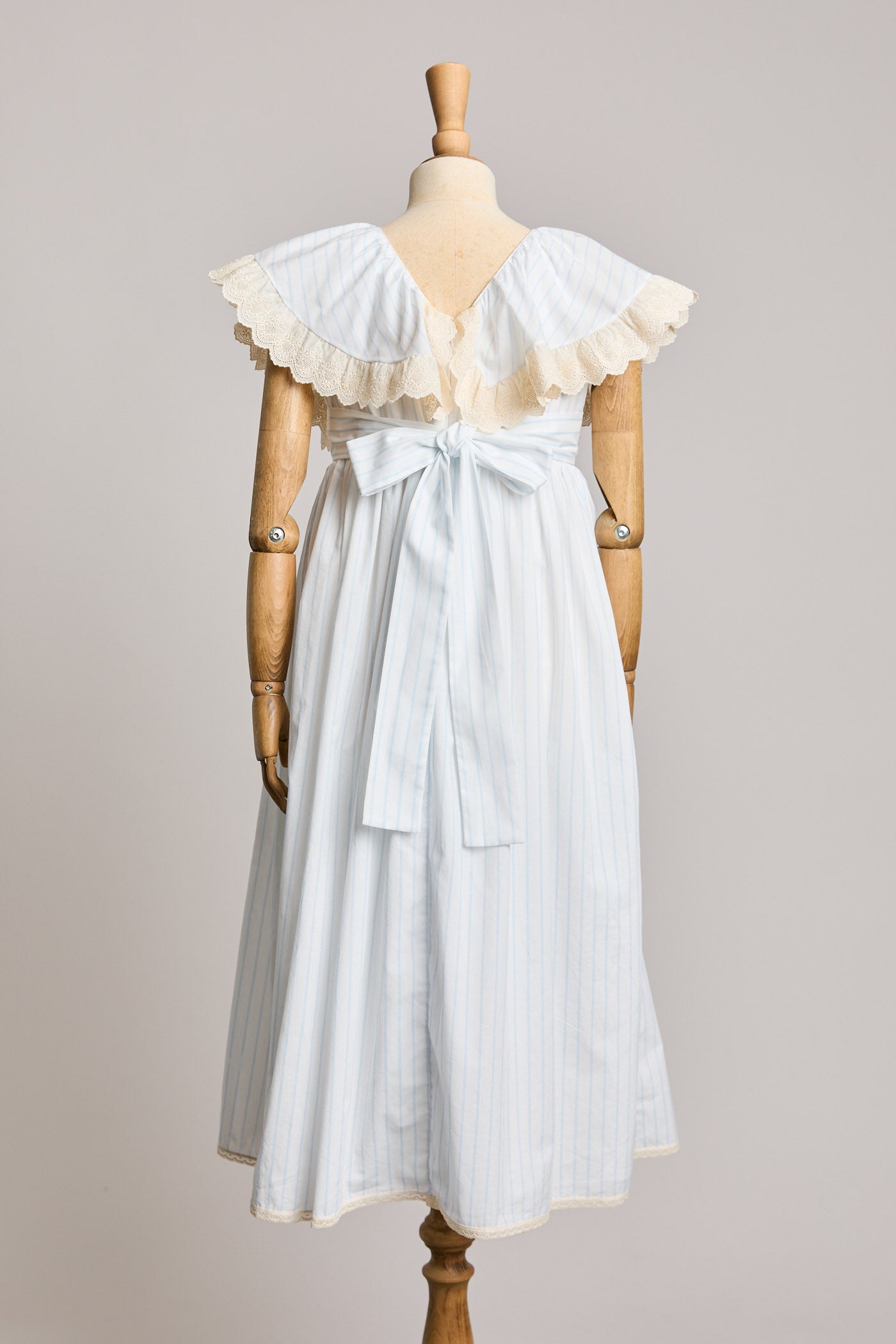 Butterfly Dress  Blue Stripes - Designed by Ingrid Lewis - Strawberries & Cream