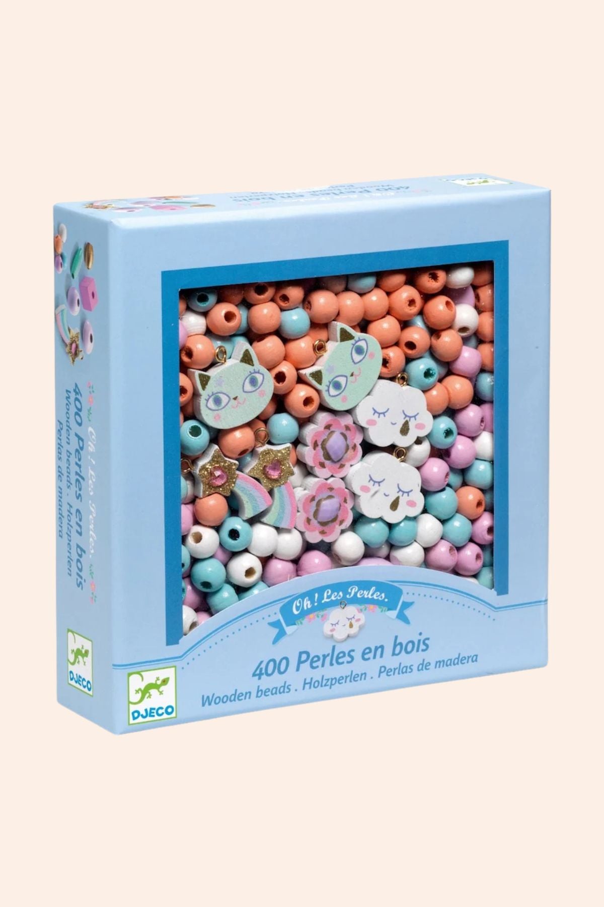 Rainbow Wooden Beads by Djeco