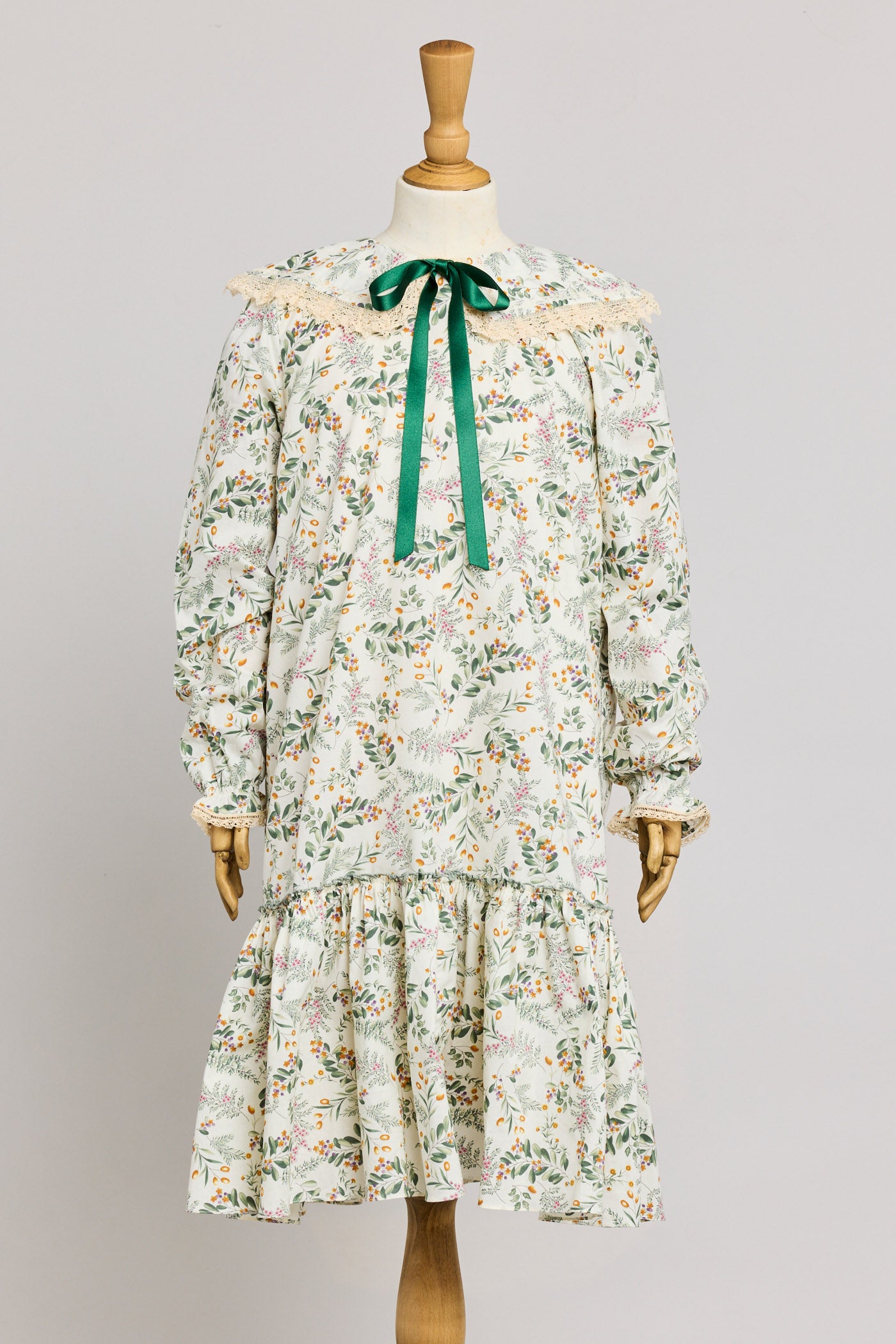 Ginger Dress Olive - Designed by Ingrid Lewis - Strawberries & Cream