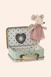 Maileg - Angel Mouse In Suitcase - Strawberries & Cream