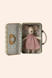 Maileg - Angel Mouse In Suitcase - Strawberries & Cream