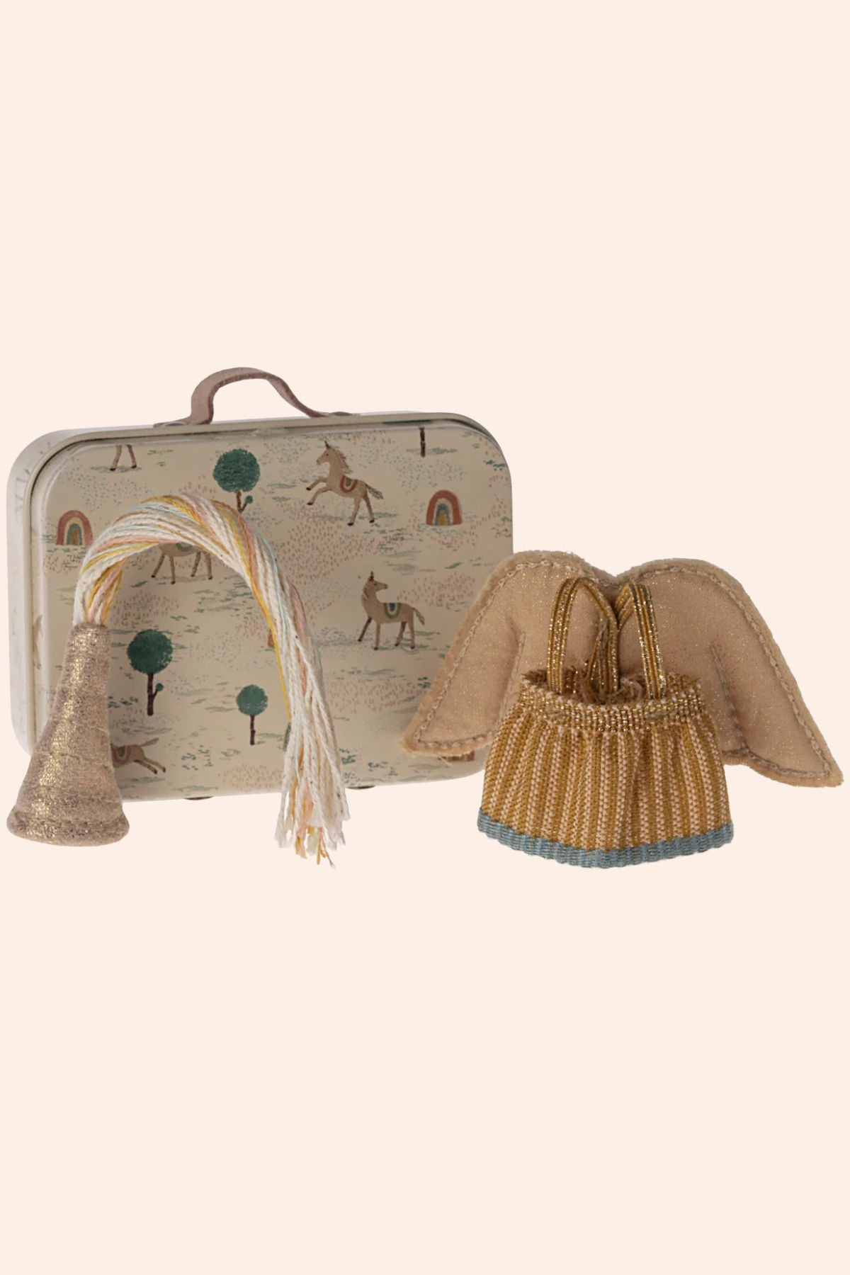 Maileg - Little Sister - Fairy Clothes in Suitcase - Strawberries & Cream