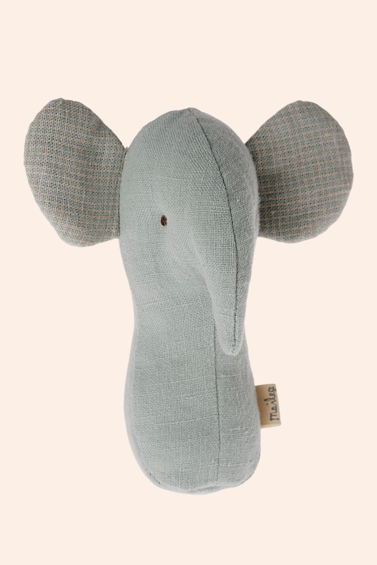Maileg - Lullaby Friends - Elephant Rattle - Dusty Blue - Strawberries & Cream