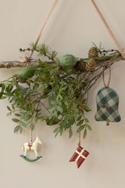Maileg - Metal Ornament - Rocking Horse - Strawberries & Cream