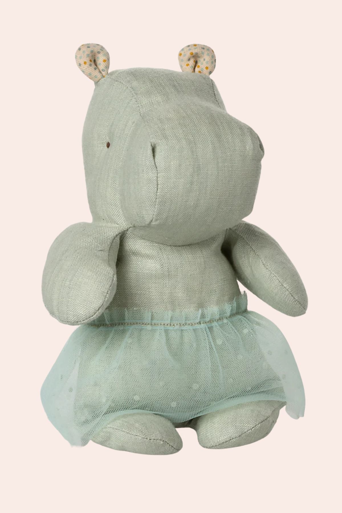 Maileg - Safari Friends - Small Hippo with Skirt  - Mint Strawberries & Cream - toys