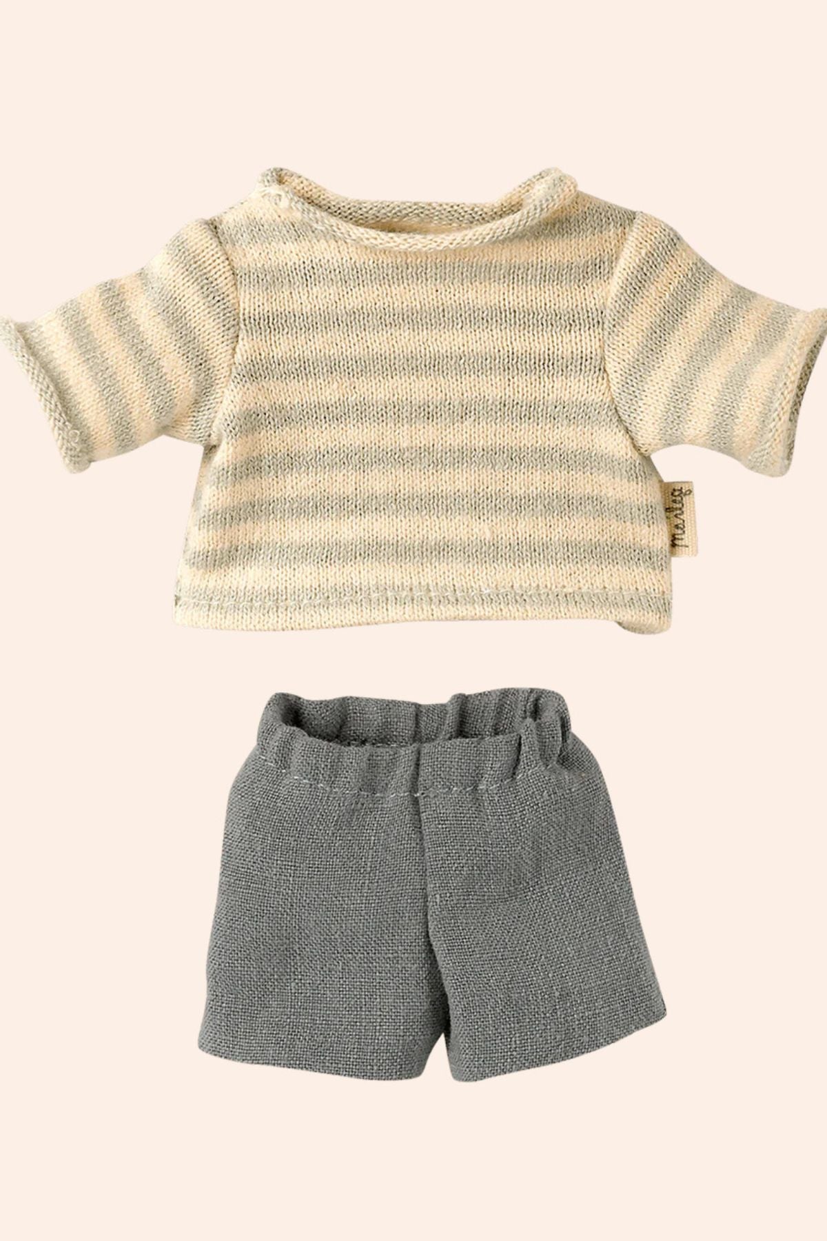 Maileg - The Teddies - Teddy Junior - Blouse & Shorts - Strawberries & Cream