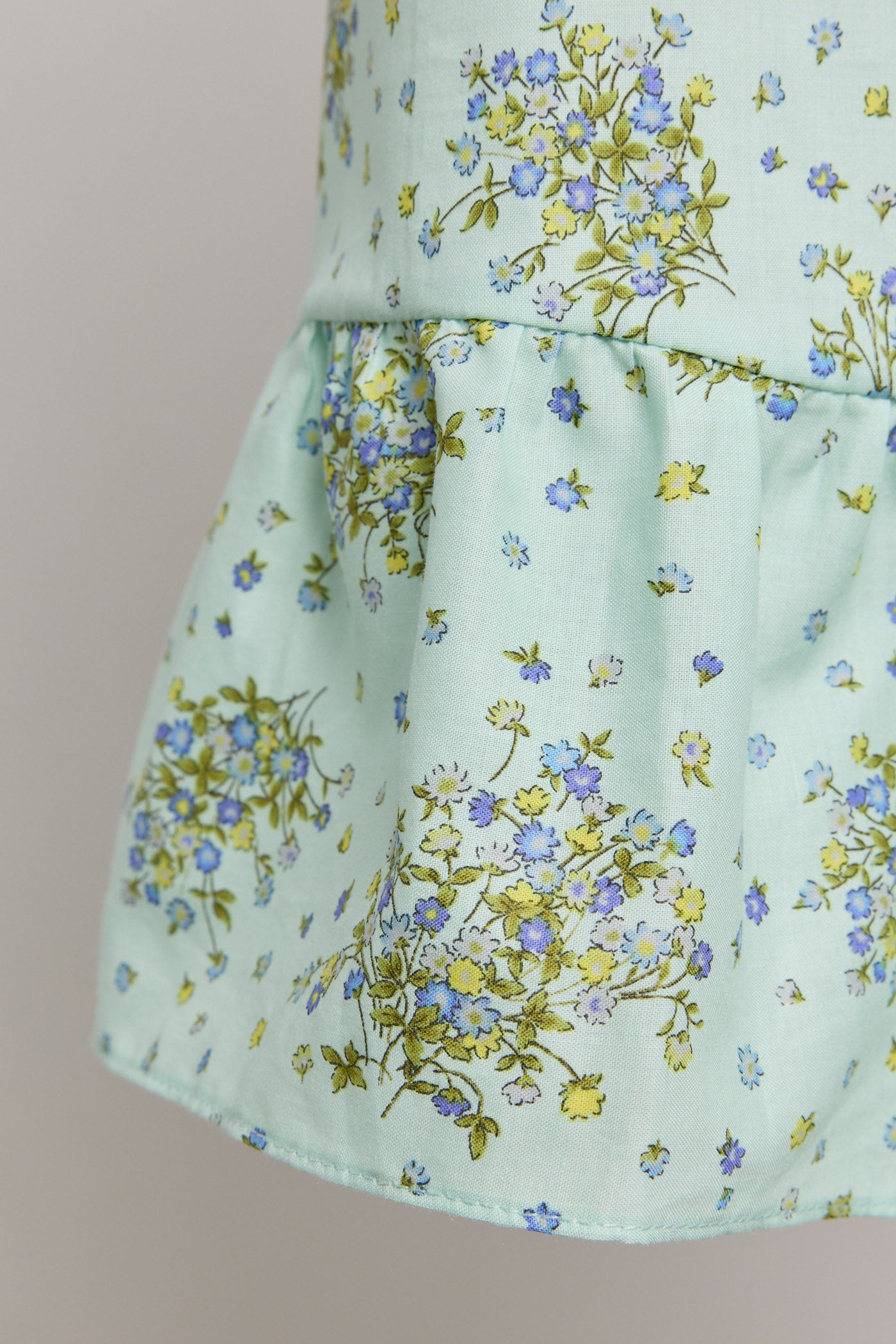Moon Night Dress In Mint Wild Flowers - Designed by Ingrid Lewis - Strawberries & Cream