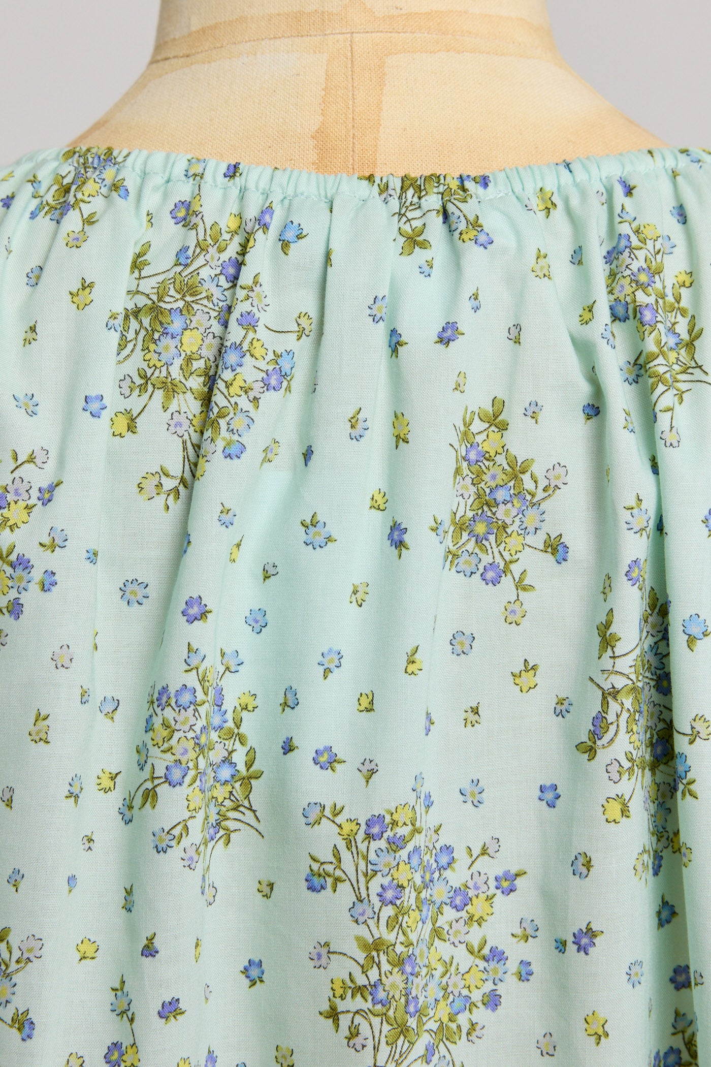 Moon Night Dress In Mint Wild Flowers - Designed by Ingrid Lewis - Strawberries & Cream