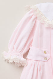 Baby Piano Dress Pink Stripe - Designed by Ingrid Lewis - Strawberries & Cream