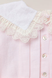 Baby Piano Dress Pink Stripe - Designed by Ingrid Lewis - Strawberries & Cream