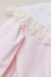Baby Piano Dress Pink Stripe - Designed by Ingrid Lewis - Strawberries & Cream