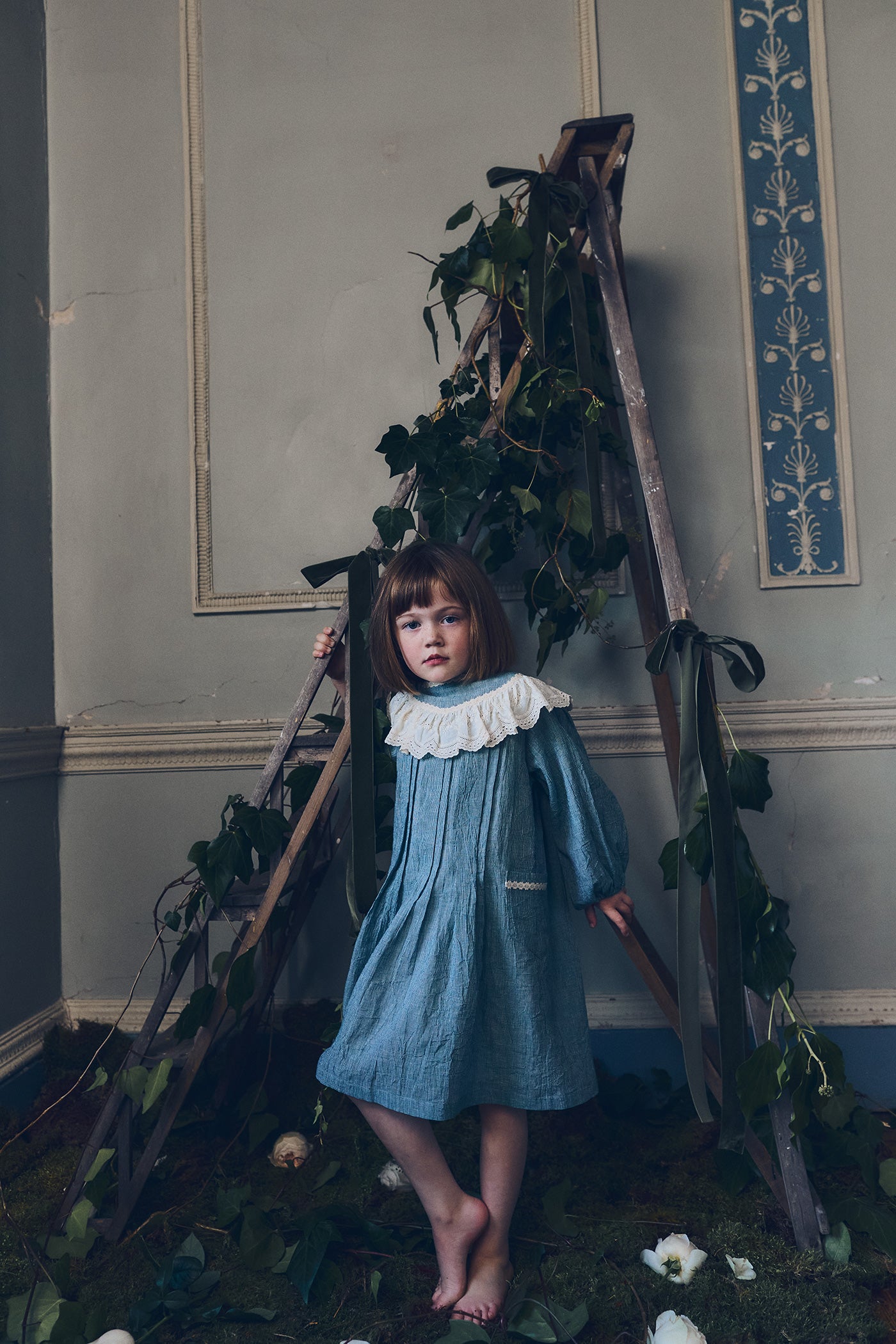 Salt Dress in Teacup Teal Cream - Designed by Ingrid Lewis - Strawberries & Cream