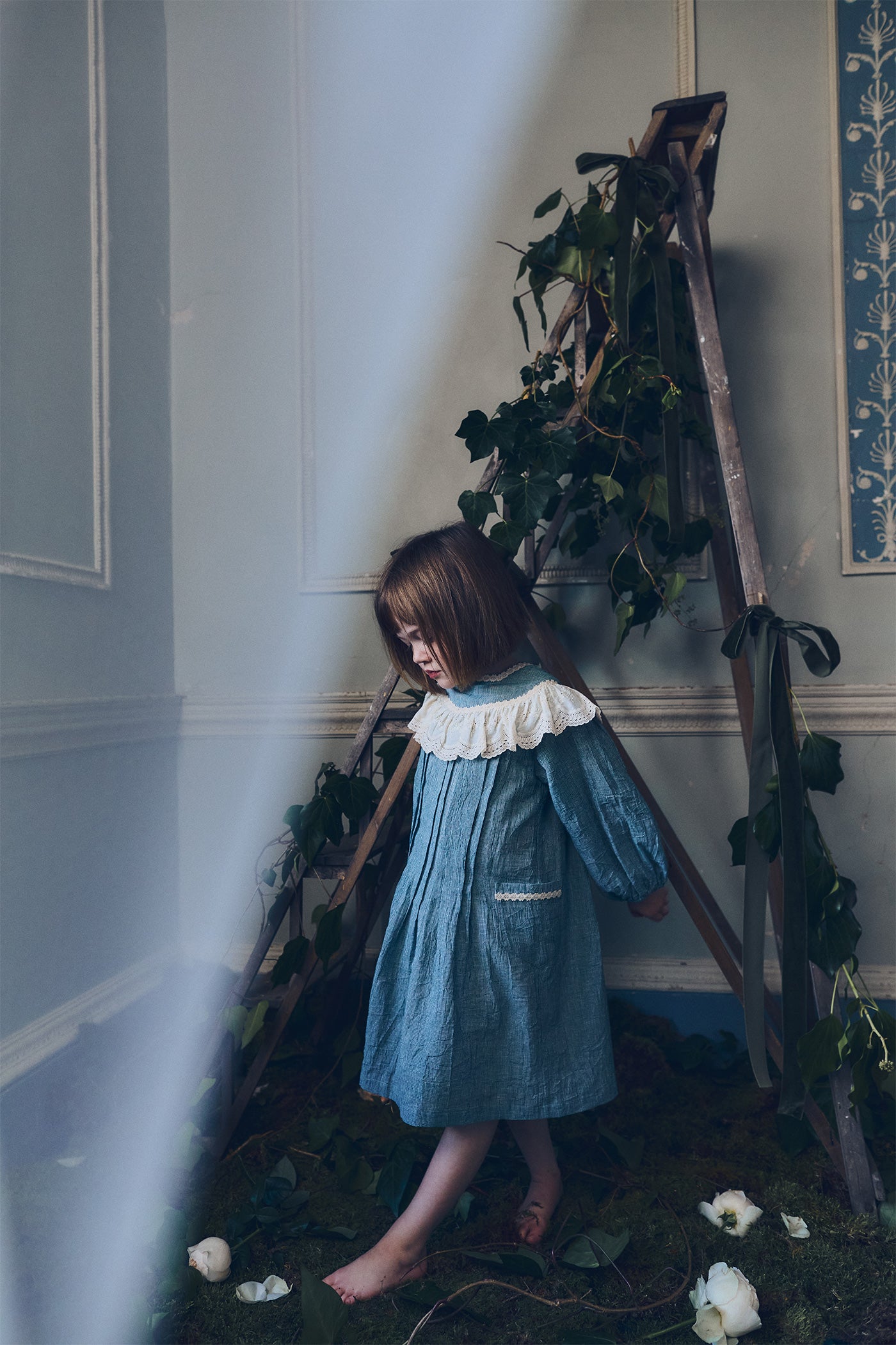 Salt Dress in Teacup Teal Cream - Designed by Ingrid Lewis - Strawberries & Cream