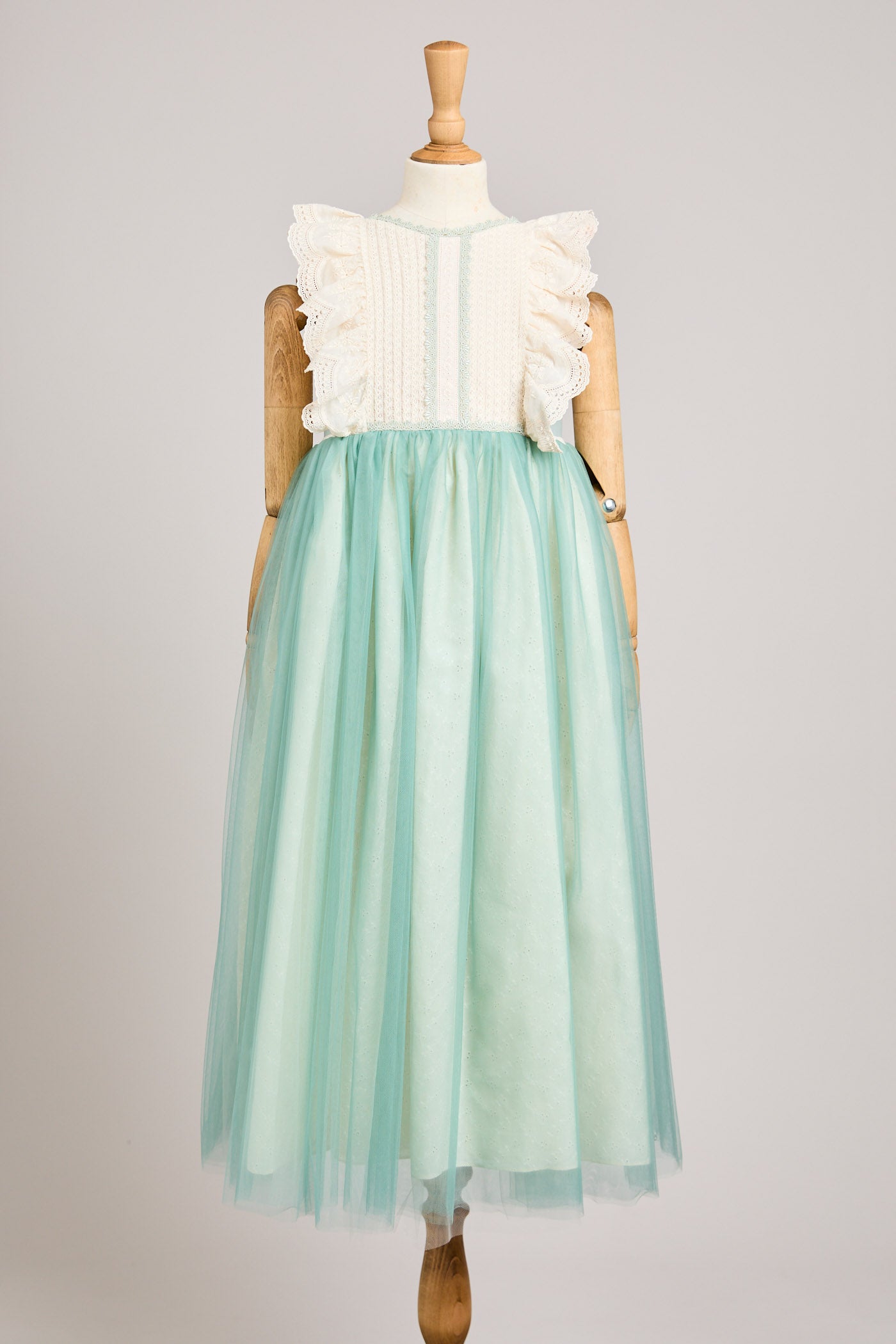 Butterfly Dress in Cream Mint - Designed by Ingrid Lewis - Strawberries & Cream