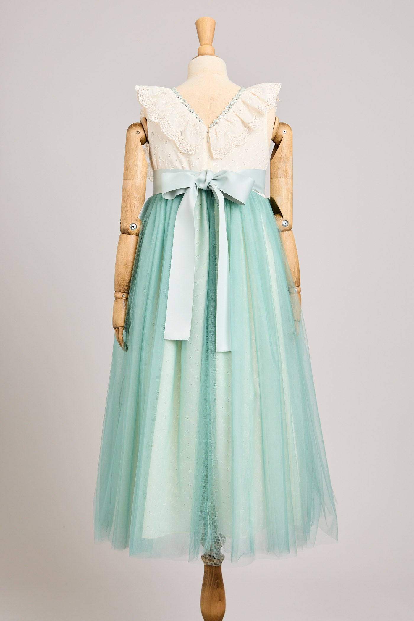 Butterfly Dress in Cream Mint - Designed by Ingrid Lewis - Strawberries & Cream