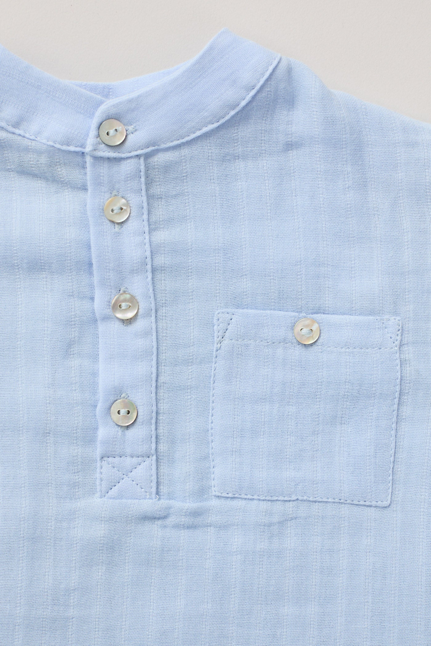 Apple Shirt in Pale Blue Stripes