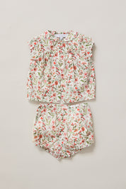 Honey Blouse Set Red Flowers