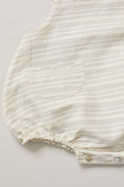 Lace Pinafore in Black & Cream Stripes