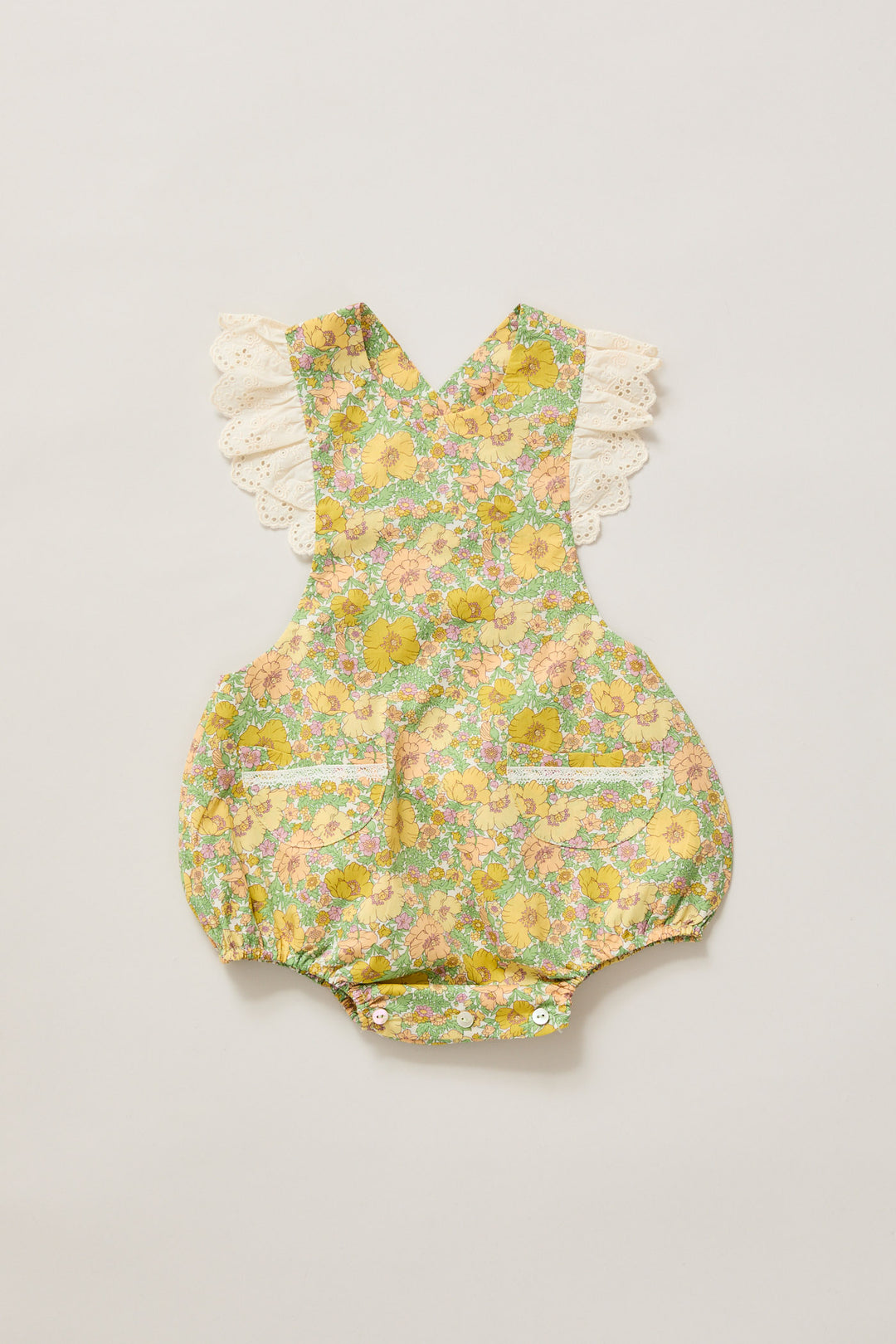 Lace Pinafore in California Poppy