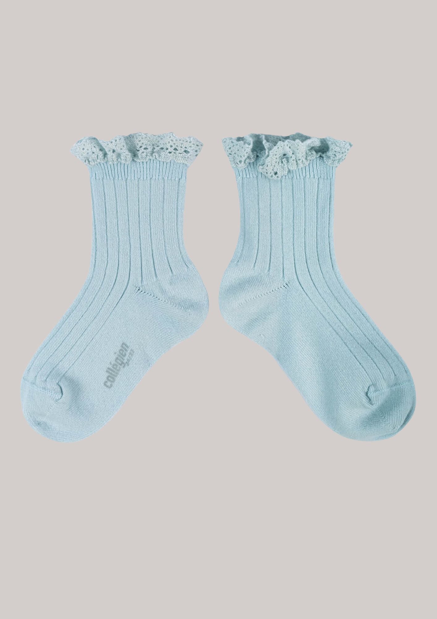 Collégien X Strawberries & Cream  - Lili Glacier Ankle Socks Lace