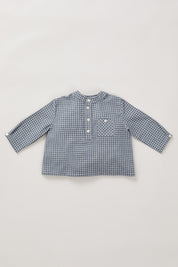 Apple Shirt - Grey-Blue Check