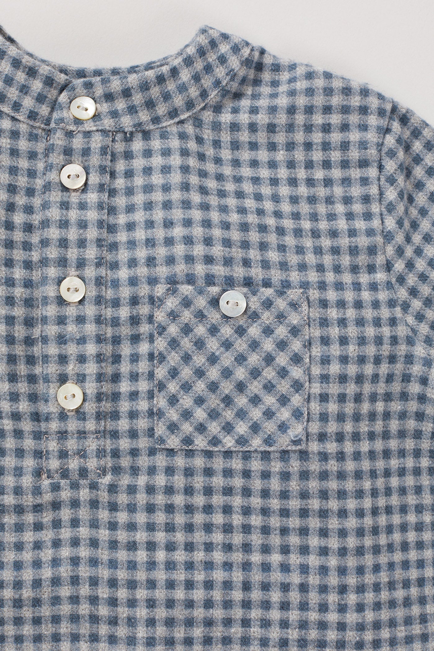 Apple Shirt - Grey-Blue Check
