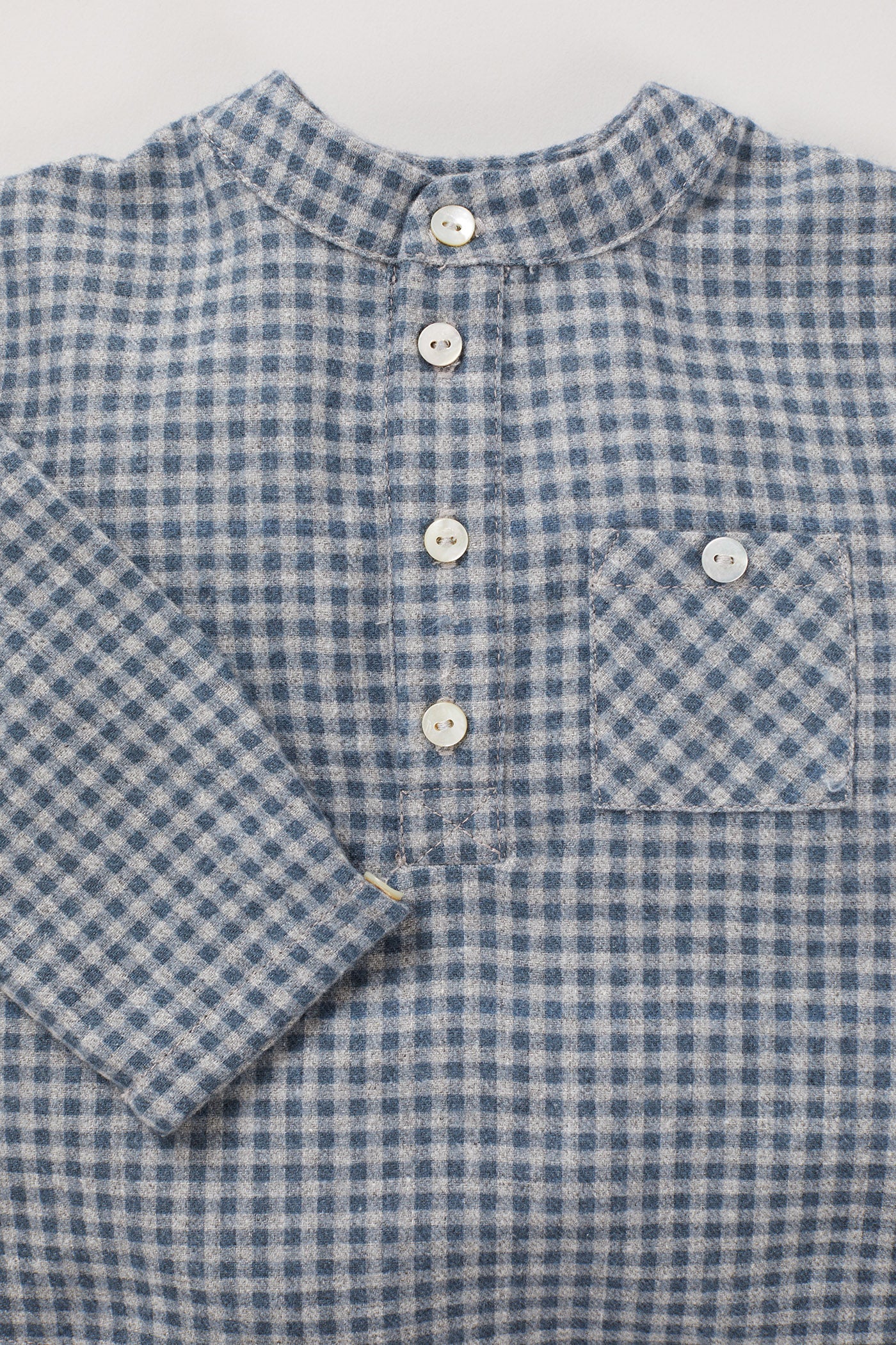 Apple Shirt - Grey-Blue Check