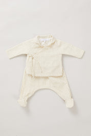 Kimono Set In Cream Check