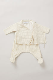 Kimono Set In Cream Check