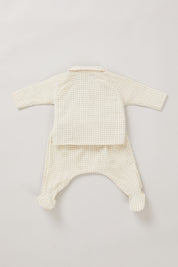 Kimono Set In Cream Check