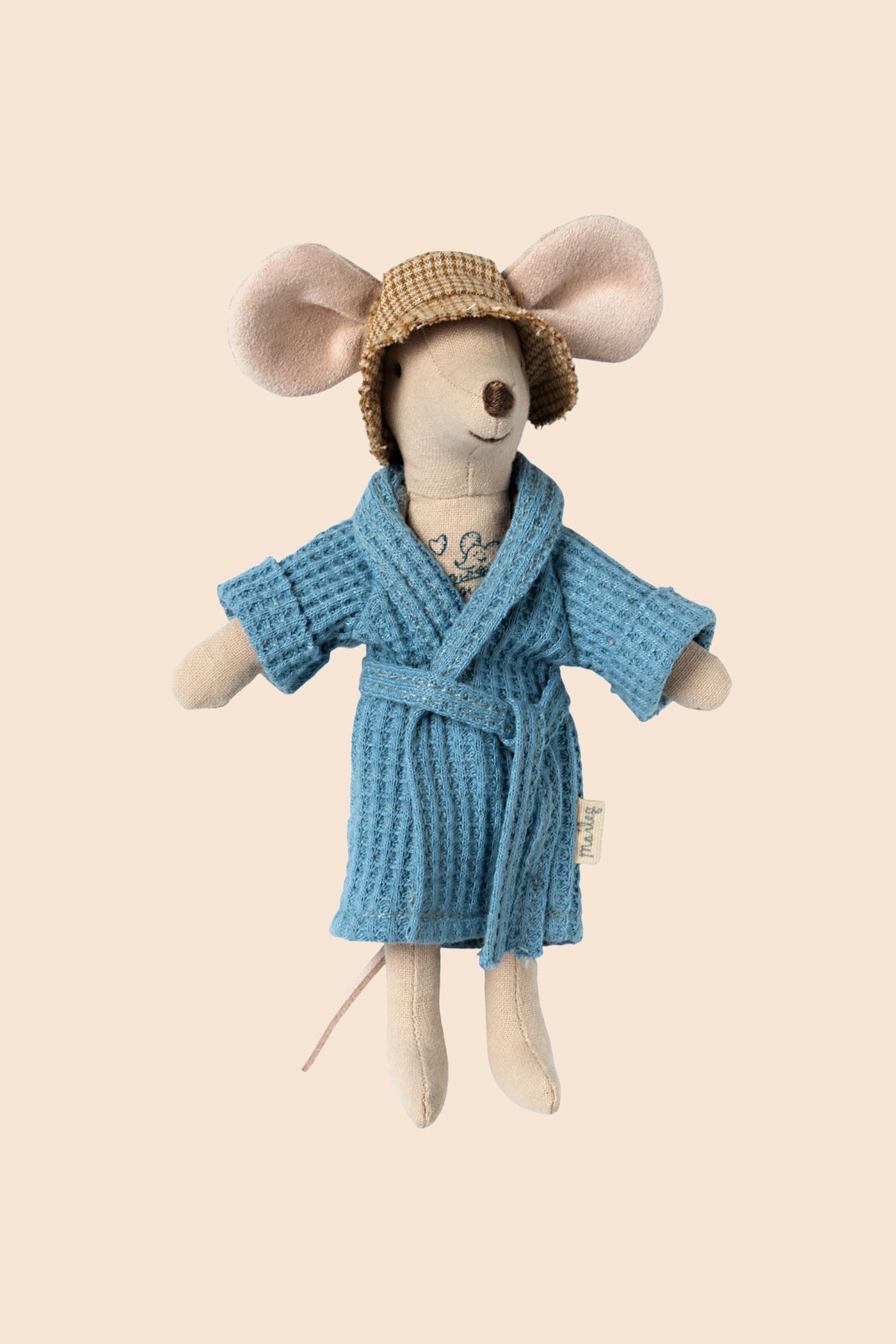 Maileg Bathrobe Dusty Blue - Clothes Cabin de Plage
