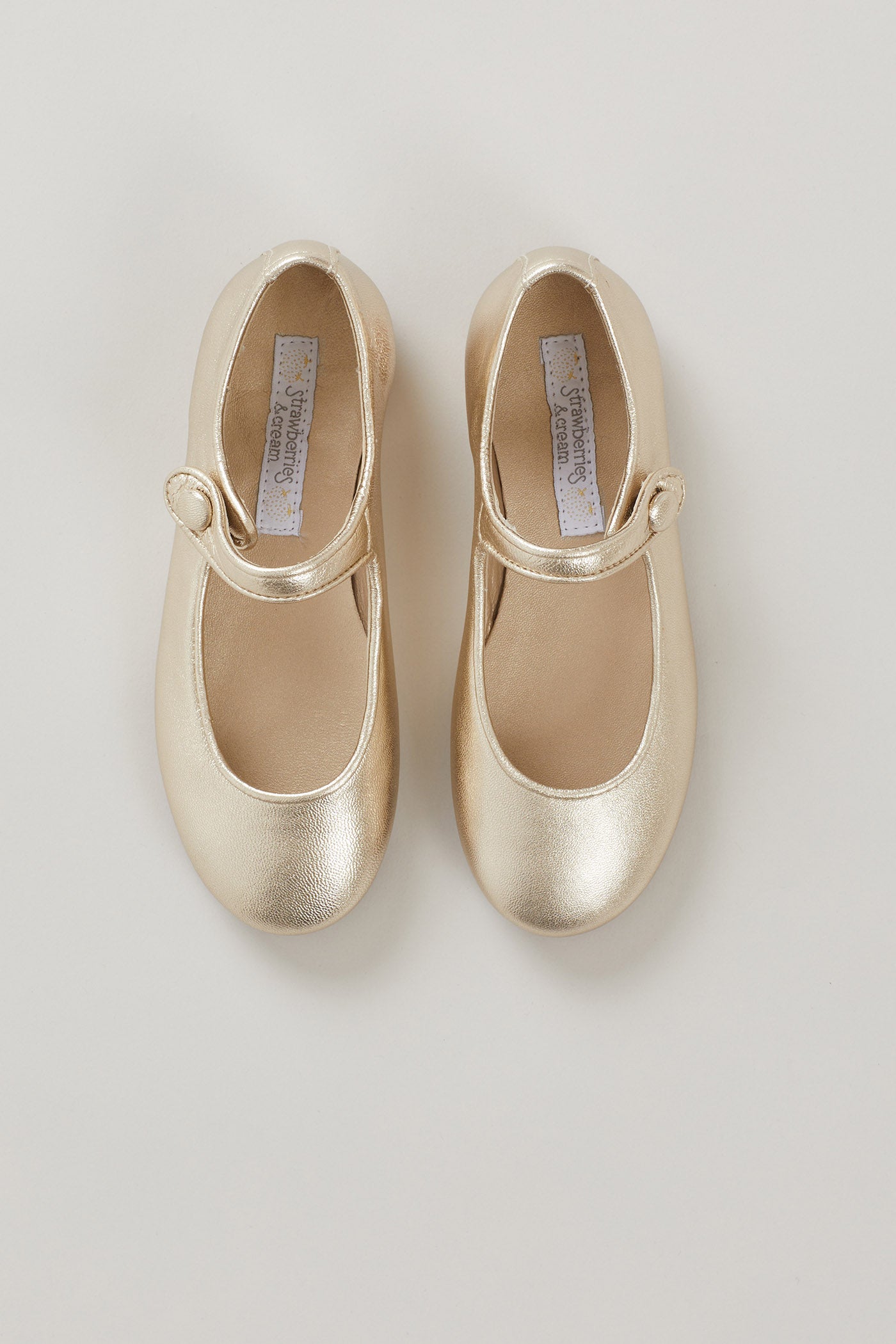 Mary Jane In Gold Leather