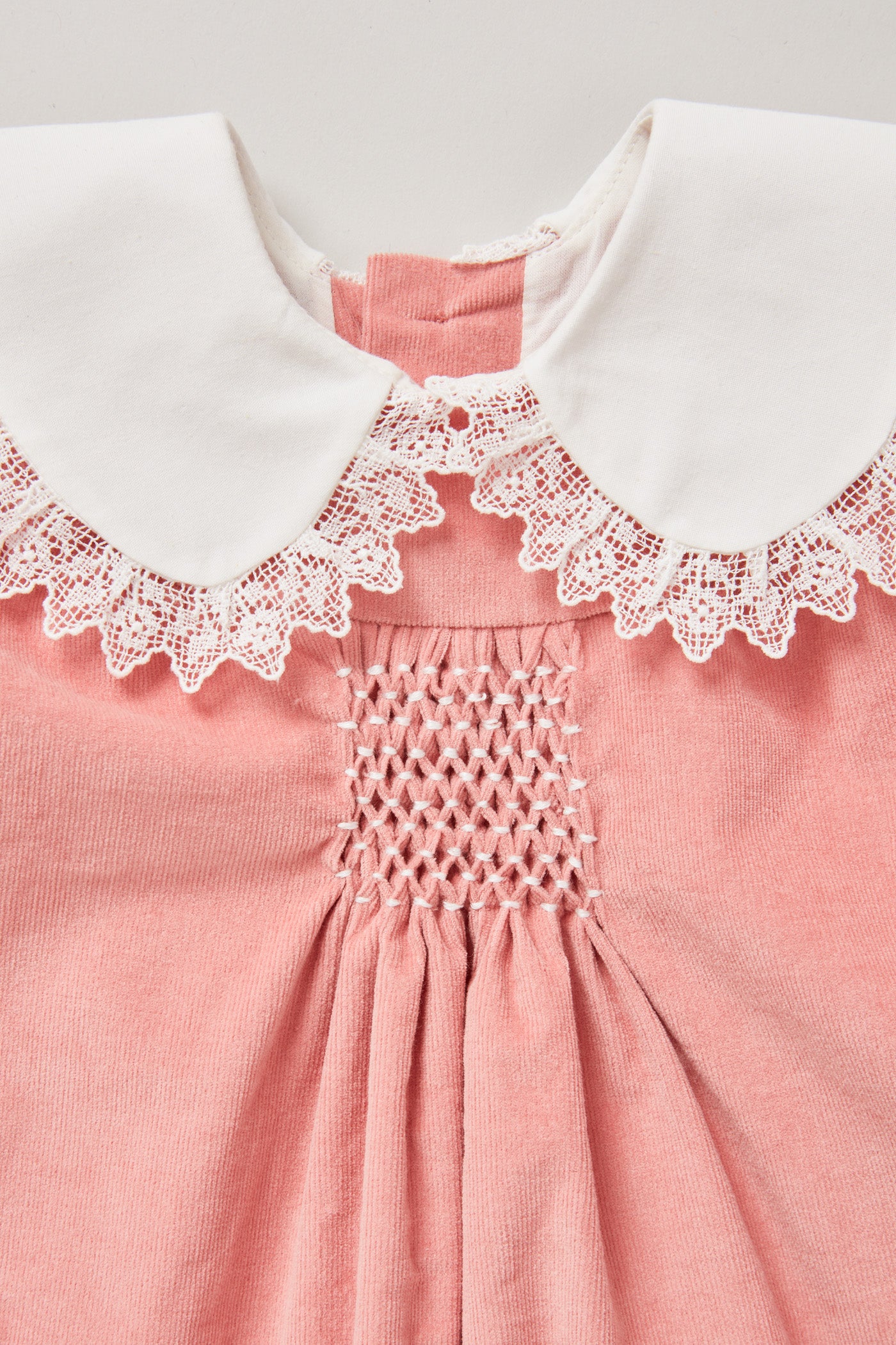 Baby Popcorn Dress in Pink Babycord